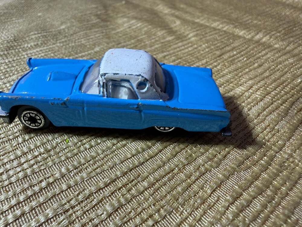 Vintage ERTL 1957 Ford Thunderbird Diecast Car 1/64 Scale Blue